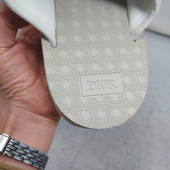 Dior Oblique White Alpha Sandal WOMENS Slide - Picture 4 of 10